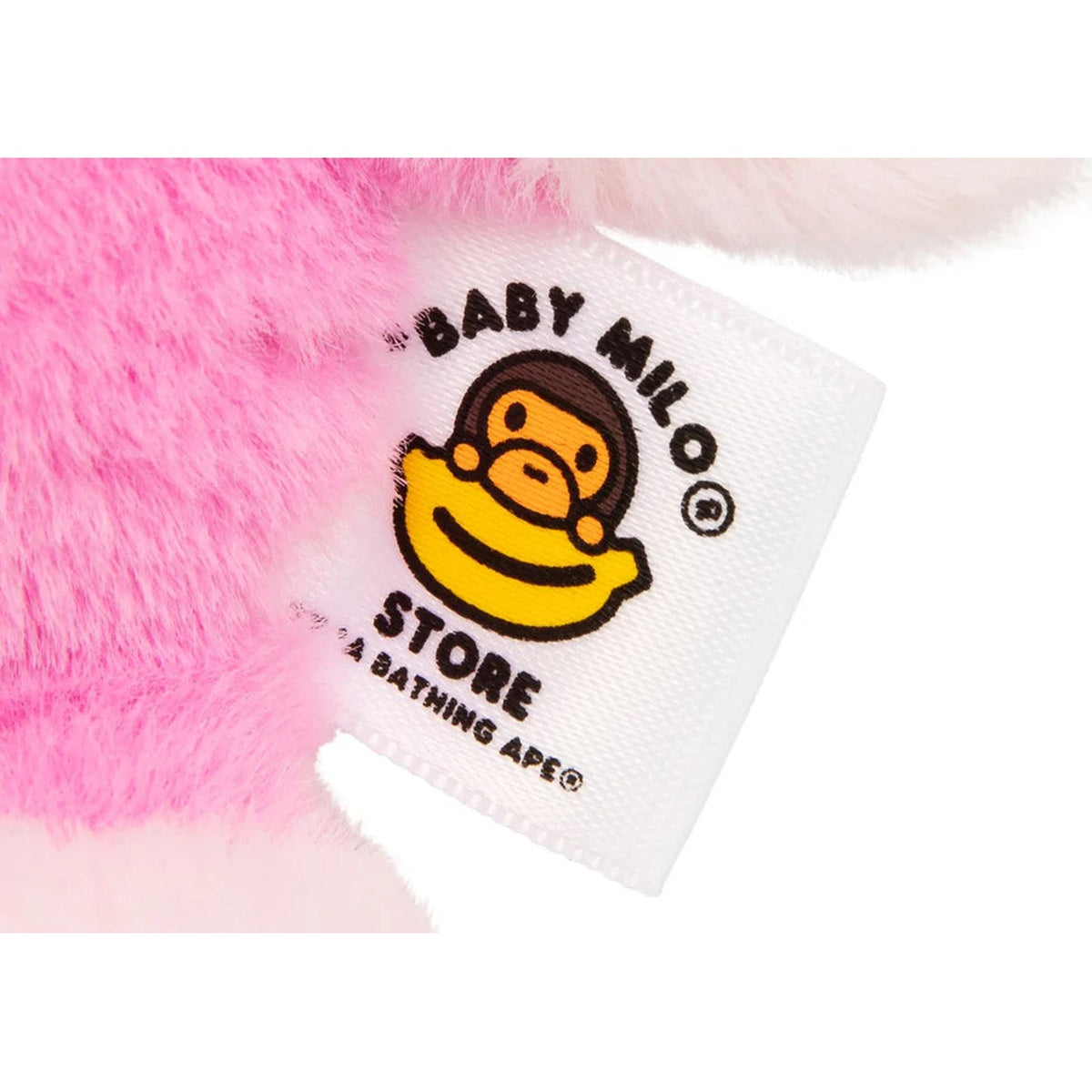 A BATHING APE BAPE BABY MILO STORE BABY MILO PLUSH DOLL KEYCHAIN PINK