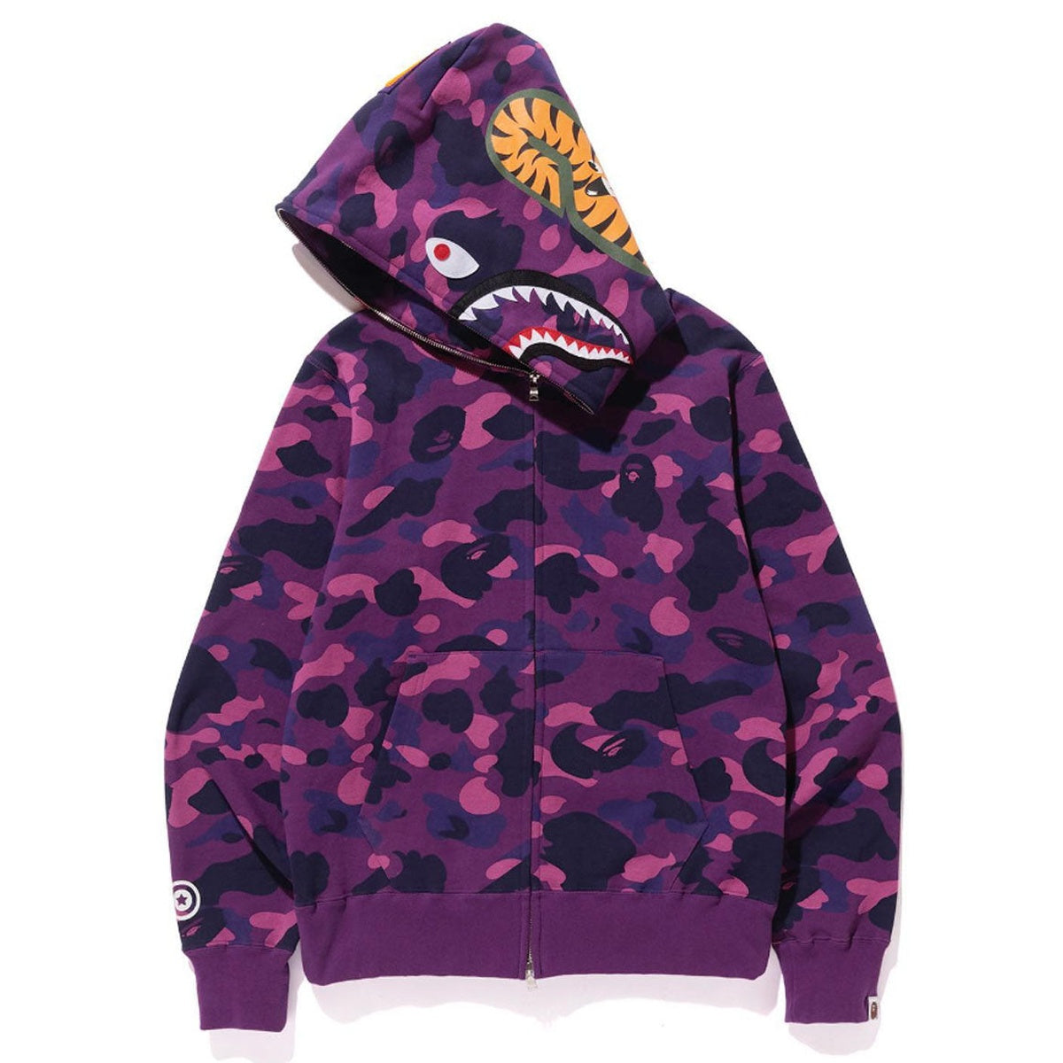 A BATHING APE BAPE COLOR CAMO SHARK HOODIE PURPLE