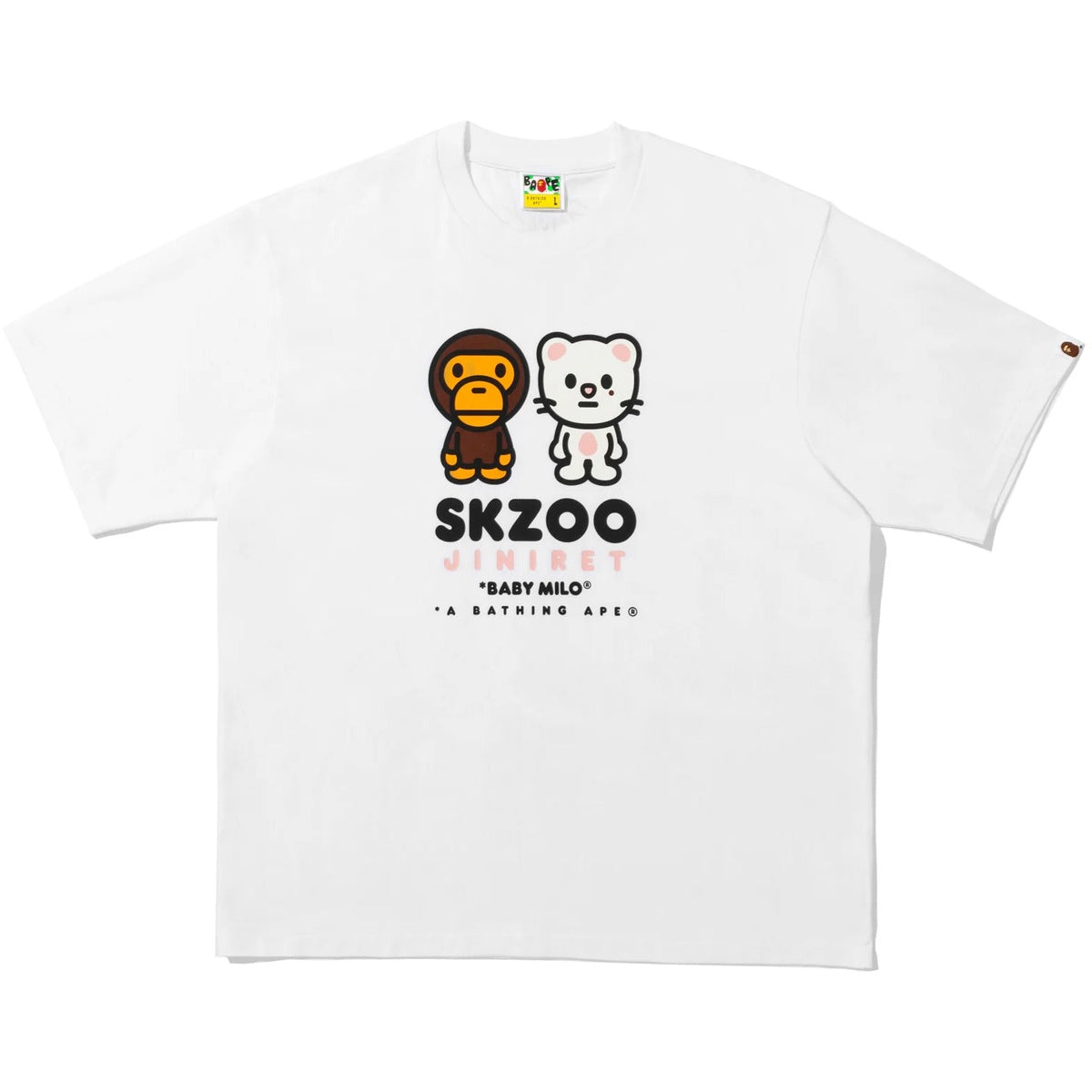 A BATHING APE BAPE STRAYKIDS JINIRET BABY MILO TEE WHITE