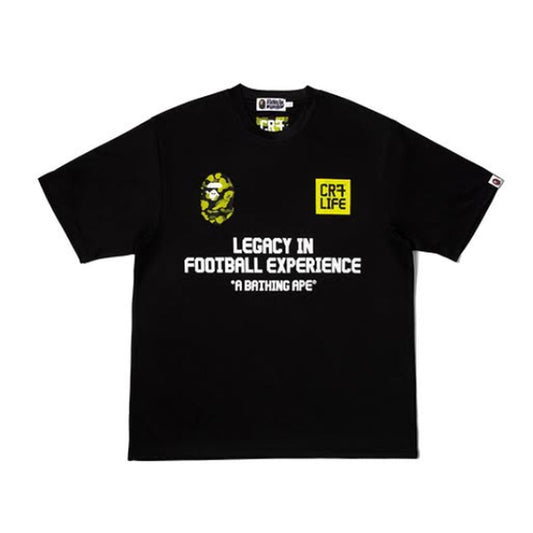 A BATHING APE BAPE CR7 LIFE RELAXED FIT JERSEY BLACK