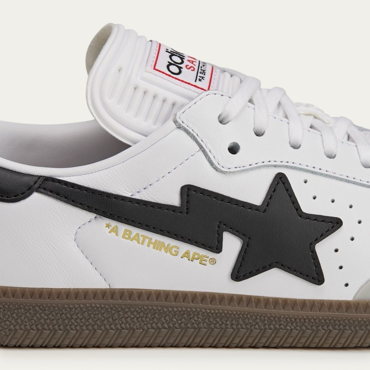 A BATHING APE BAPE ADIDAS - SAMBA WHITE