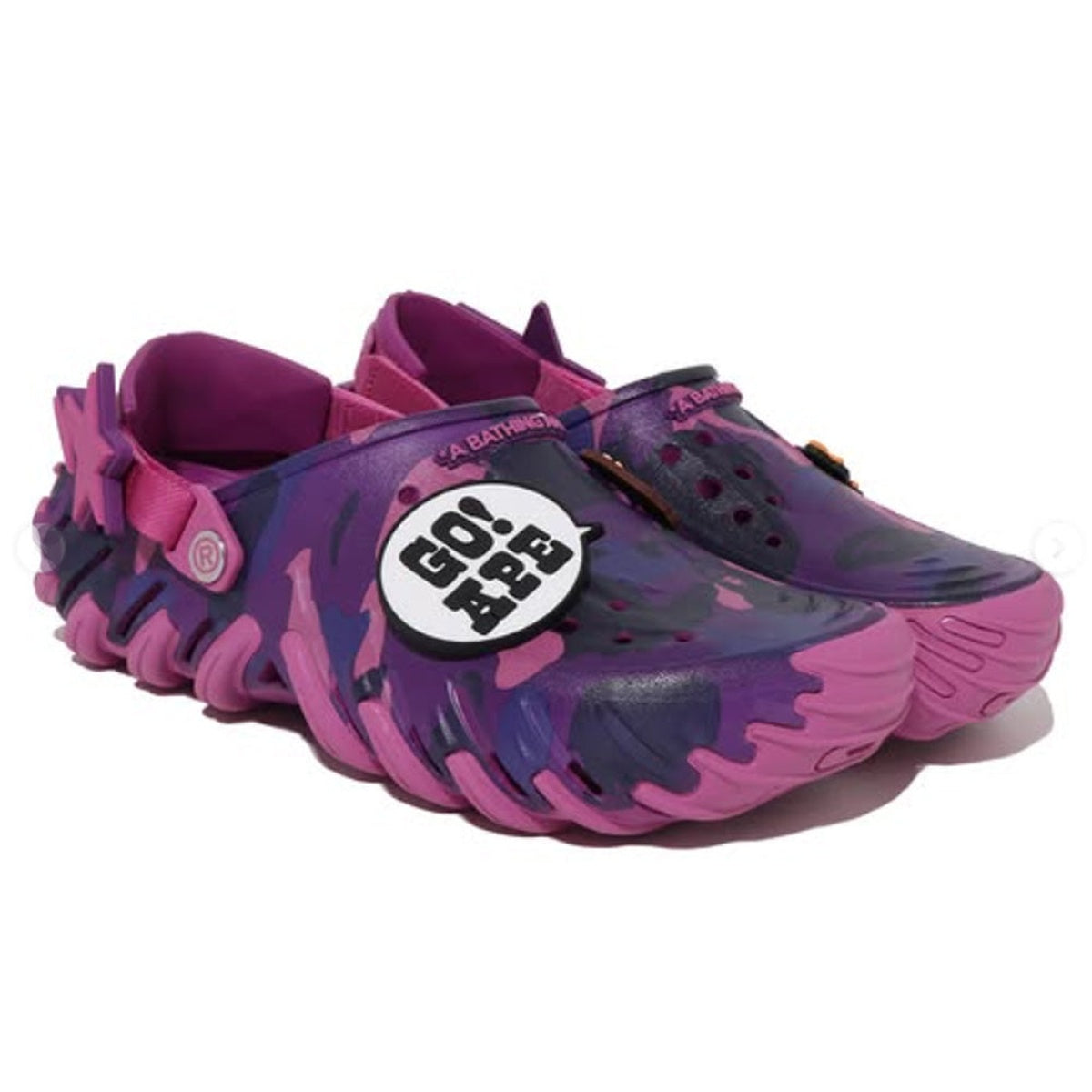 A BATHING APE BAPE CROCS - CLOG COLOR CAMO PURPLE
