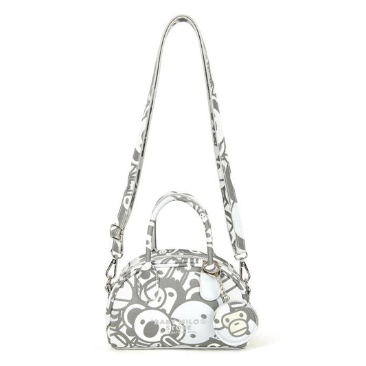A BATHING APE BAPE BABY MILO STORE BABY MILO SMALL BOSTON BAG #2 SILVER