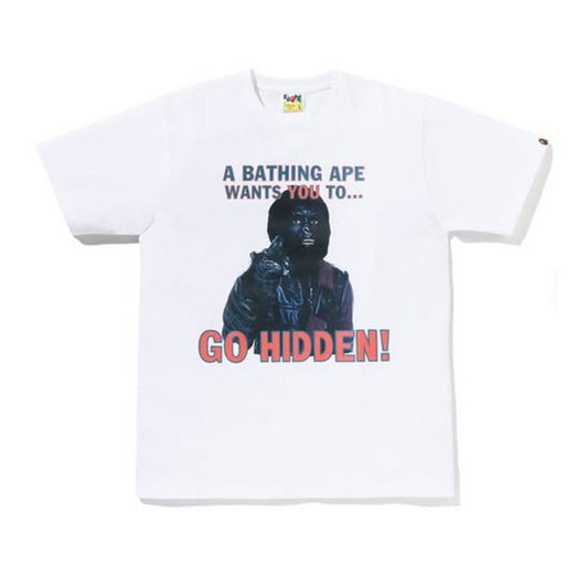 A BATHING APE BAPE HIDDEN GO HIDDEN TEE WHITE