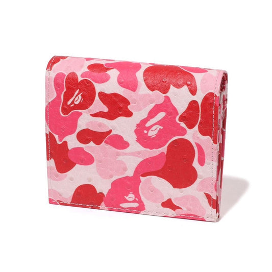 A BATHING APE BAPE ABC CAMO MINI WALLET PINK