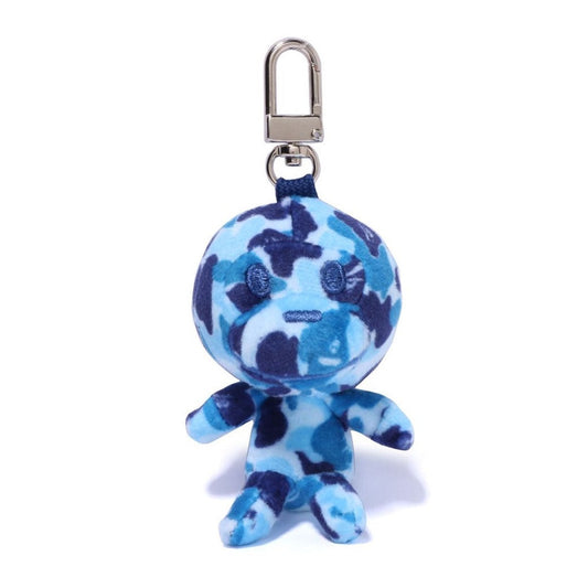A BATHING APE BAPE LADIES' BABY MILO PLUSH DOLL KEY CHAIN BLUE