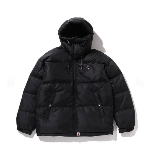 A BATHING APR ONE POINT RELAXED FIT DOWN JACKET BLACK