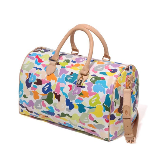 A BATHING APE BAPE Ladies' MULTI CAMO BOSTON BAG MULTI