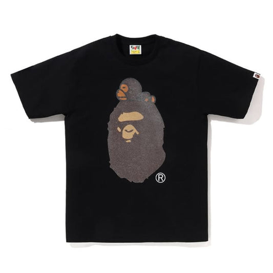 A BATHING APE GLASS BEADS MILO ON BAPE TEE BLACK