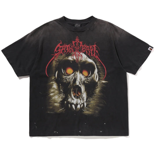 A BATHING APE BAPE SAINT MXXXXXX SAINT BAPE TEE BLACK