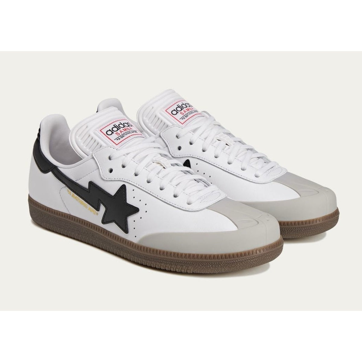A BATHING APE BAPE ADIDAS - SAMBA WHITE