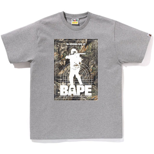 A BATHING APE BAPE TREE EDGE CAMO HUNTING TEE GRAY