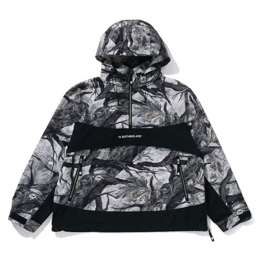 A BATHING APE BAPE TREE EDGE CAMO ANORAK JACKET WHITE