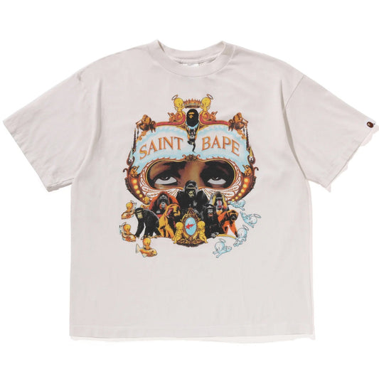 A BATHING APE BAPE SAINT MXXXXXX GENERATION TEE WHITE