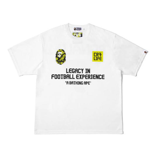 A BATHING APE BAPE CR7 LIFE RELAXED FIT JERSEY WHITE