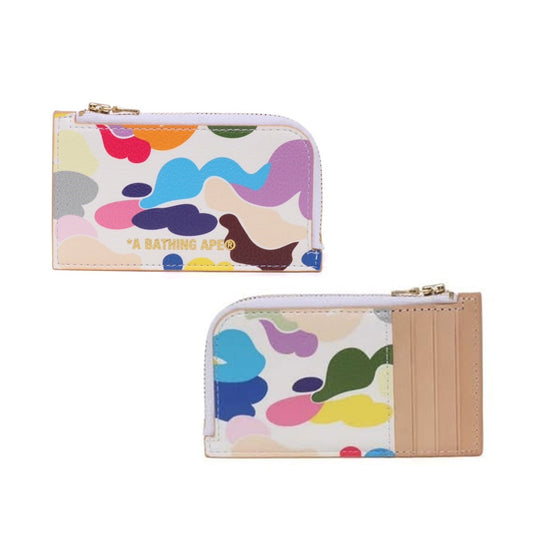 A BATHING APE BAPE Ladies' MULTI CAMO CARD CASE MULTI