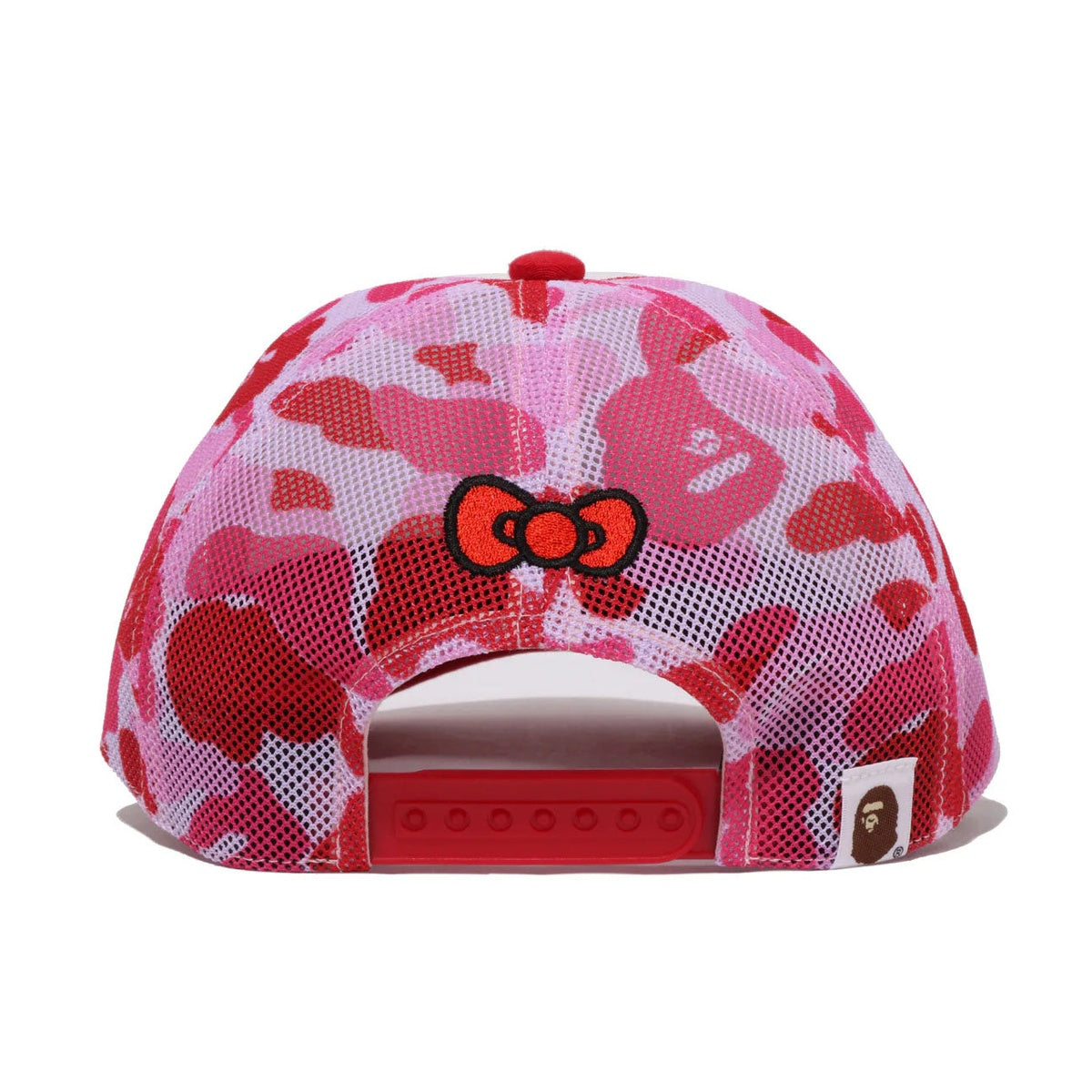 A BATHING APE BAPE SANRIO CHARACTERS MESH CAP HELLO KITTY PINK