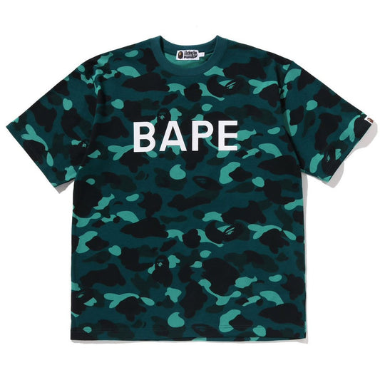 A BATHING APE COLOR CAMO BAPE RELAXED FIT TEE GREEN
