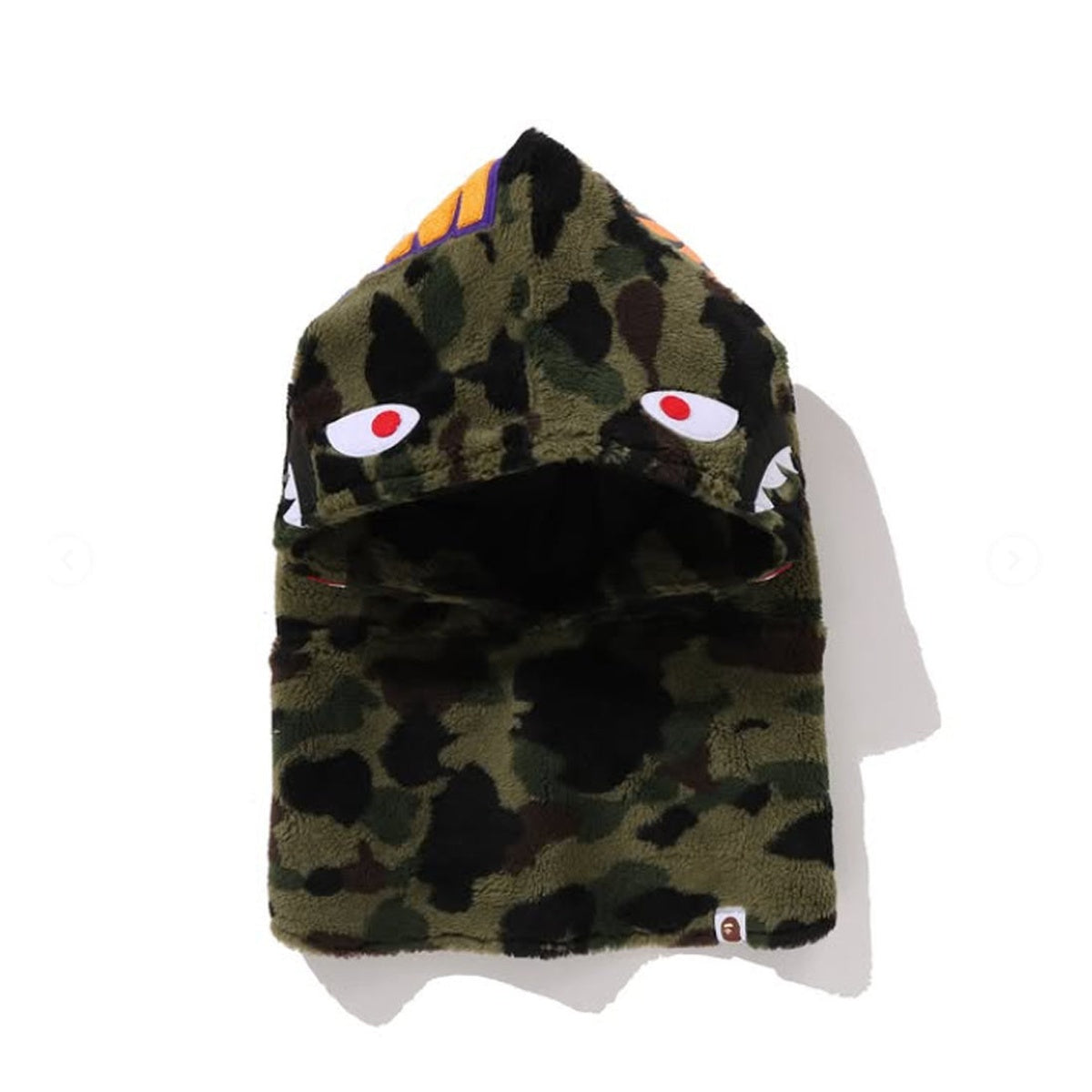 A BATHING APE BAPE 1ST CAMO SHARK BOA SNOOD GREEN