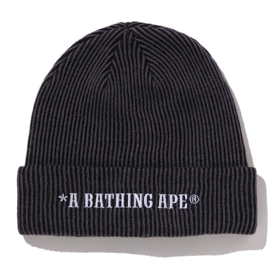 A BATHING APE BAPE A BATHING APE BAPE KNIT CAP BLACK