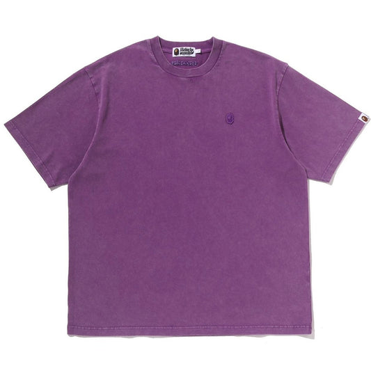 A BATHING APE BAPE GARMENT DYE ONE POINT RELAXED FIT TEE PURPLE