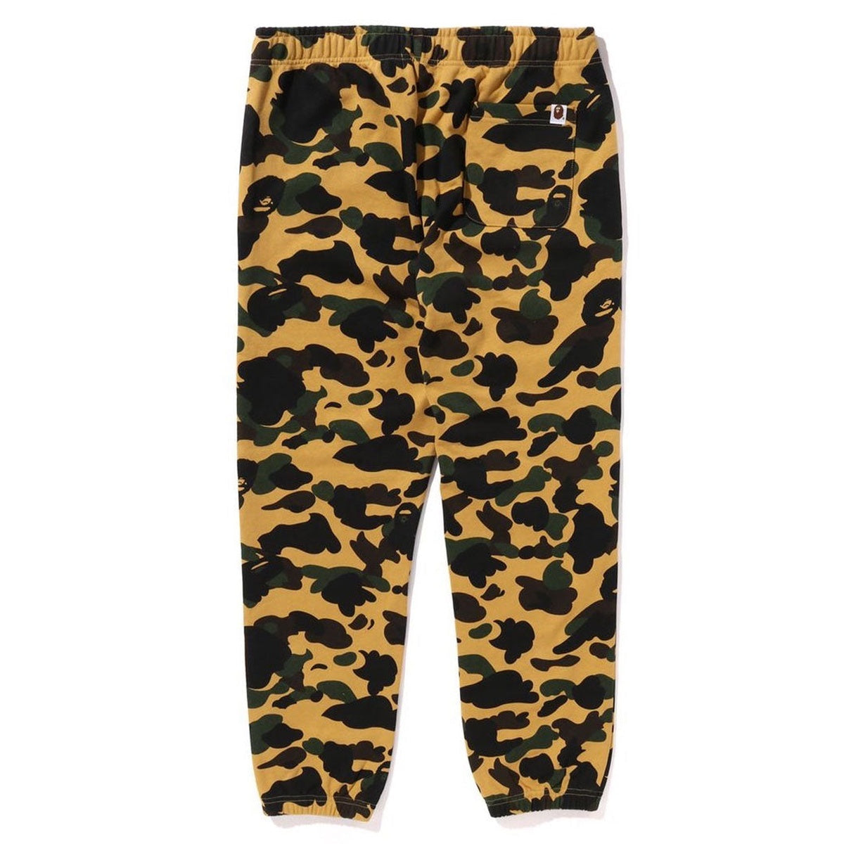 A BATHING APE BAPE 1ST CAMO SHARK SWEAT PANTS YELLOW