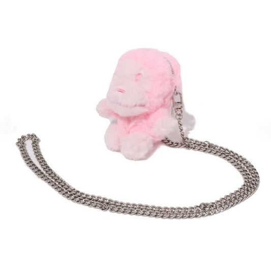 A BATHING APE BAPE Ladies' BABY MILO SHORT FUR MINI SHOULDER BAG PINK