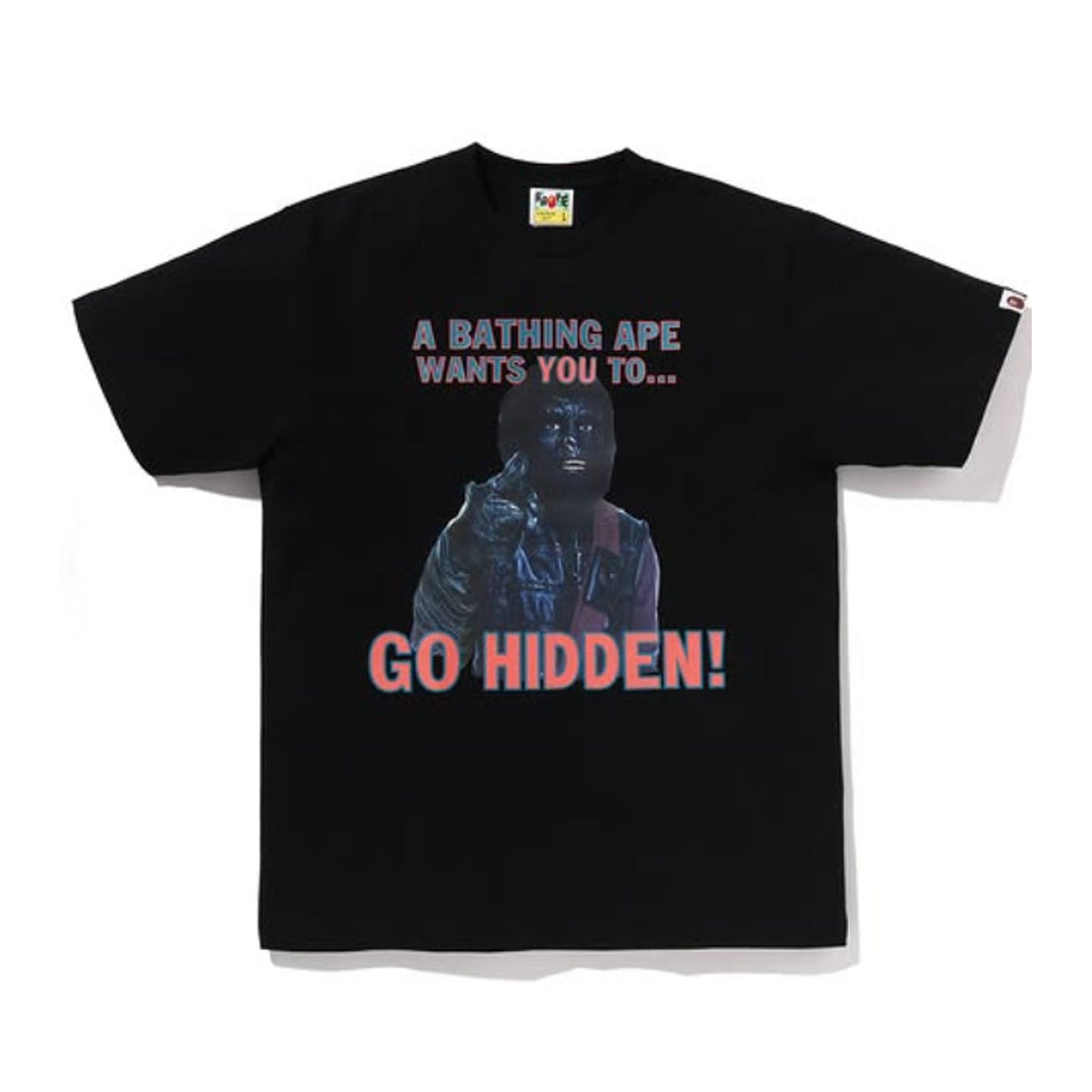 A BATHING APE BAPE HIDDEN GO HIDDEN TEE BLACK