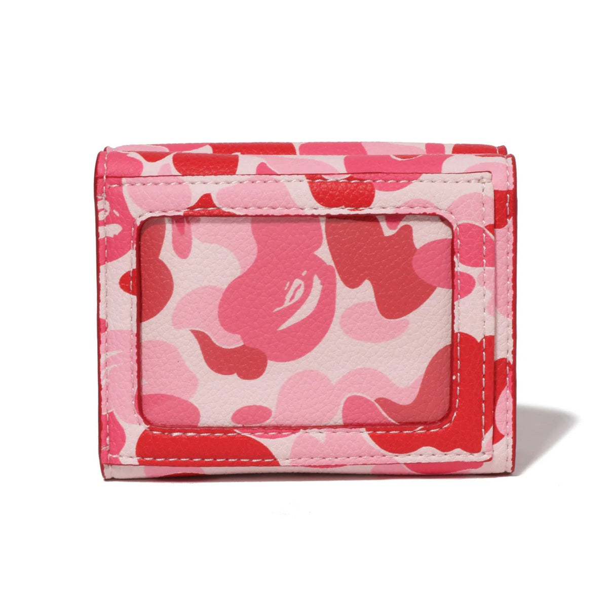 A BATHING APE BAPE LADIES' ABC BABY LISA LEATHER WALLET PINK