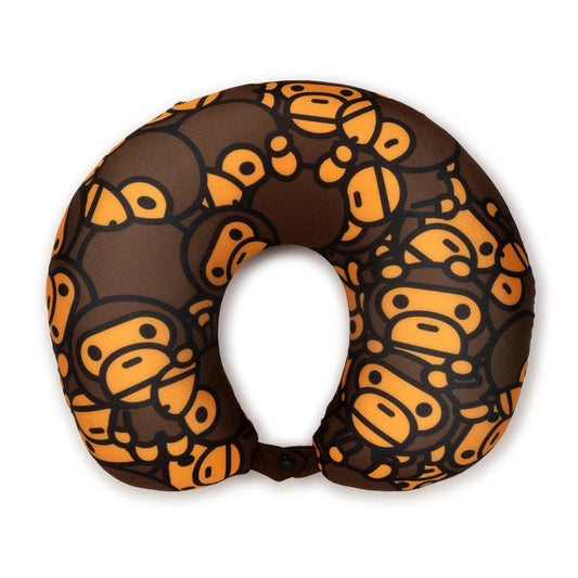 A NBATHING APE BABY MILO STORE BABY MILO TRAVEL PILLOW BROWN