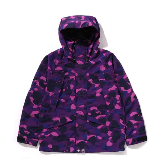 A BATHING APE BAPE COLOR CAMO SNOWBOARD JACKET PURPLE
