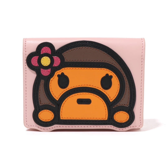 A BATHING APE BAPE Ladies' BABY LISA LEATHER WALLET PINK