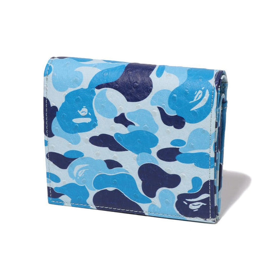 A BATHING APE BAPE ABC CAMO MINI WALLET BLUE
