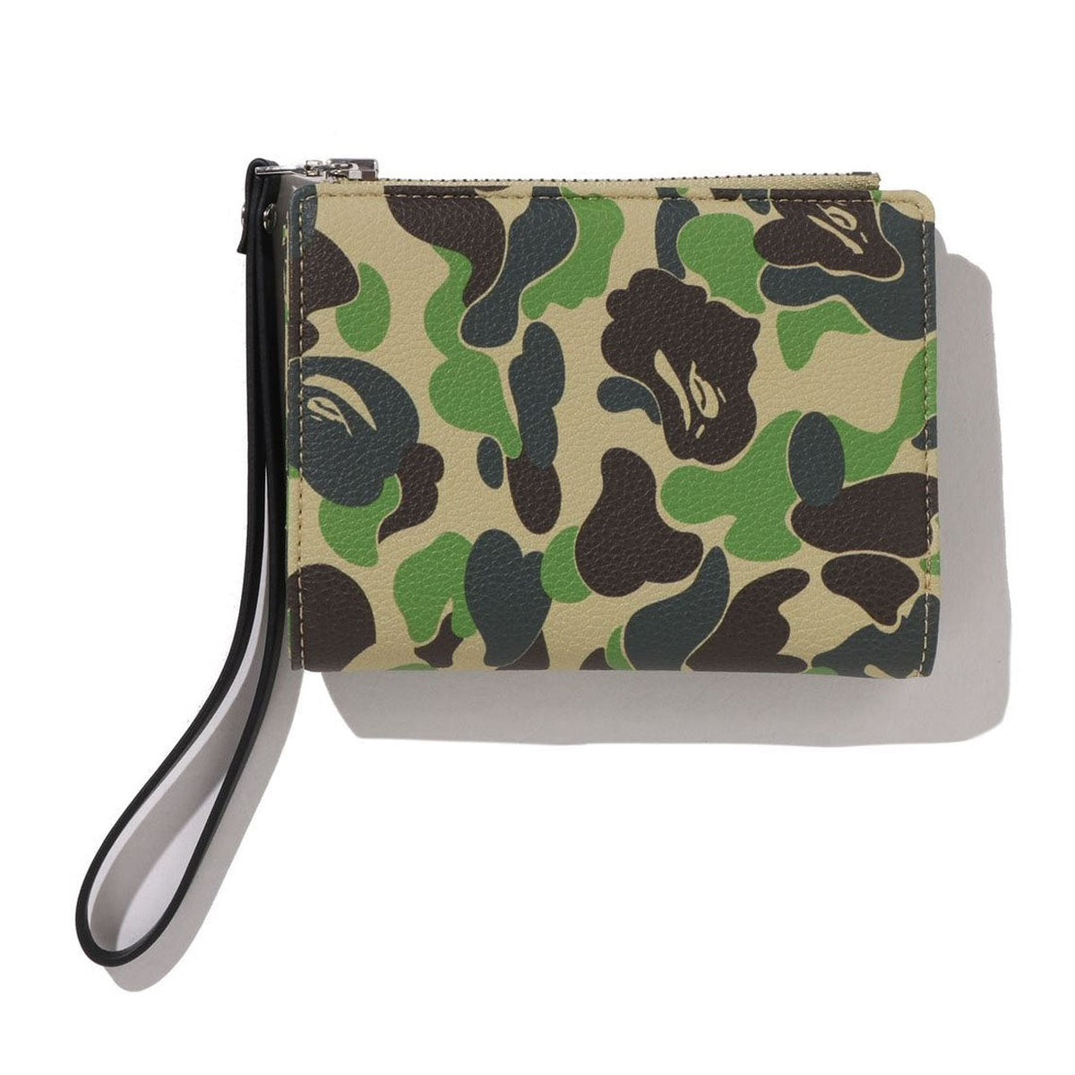 A BATHING APE BAPE LADIES' ABC CAMO WALLET GREEN
