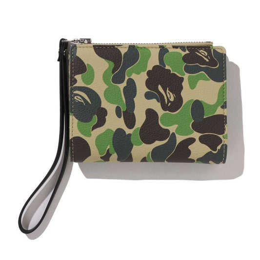 A BATHING APE BAPE LADIES' ABC CAMO WALLET GREEN