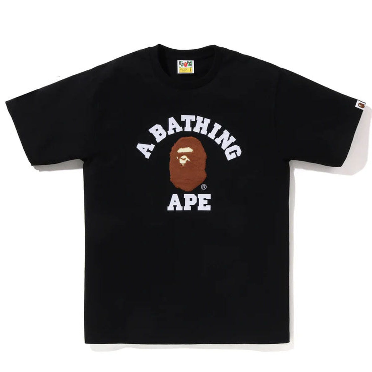 A BATHING APE BAPE BOA COLLEGE TEE BLACK