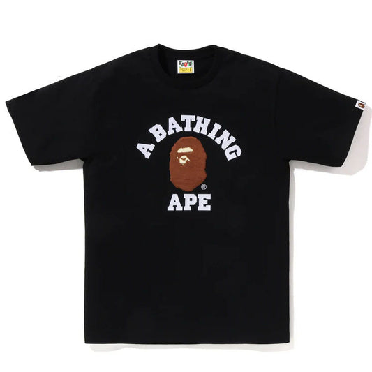 A BATHING APE BAPE BOA COLLEGE TEE BLACK