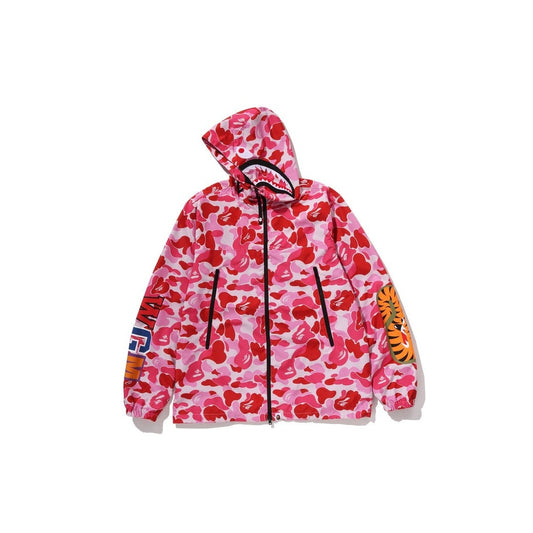 A BATHING APE BAPE ABC CAMO SHARK HOODIE JACKET PINK