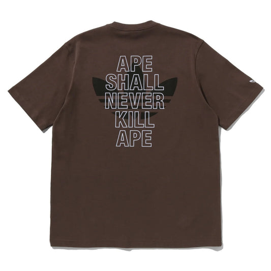 A BATHING APE BAPE ADIDAS World Cup Pack APE HEAD TEE BROWN