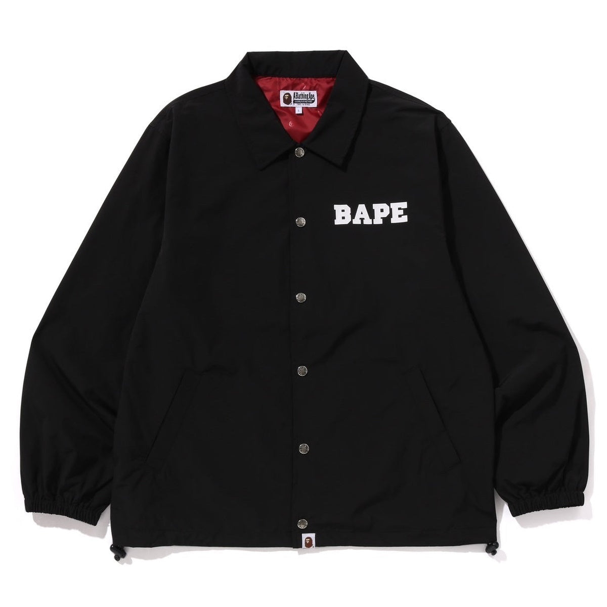 A BATHING APE BAPE COLLEGE COACH JACKET BLACK