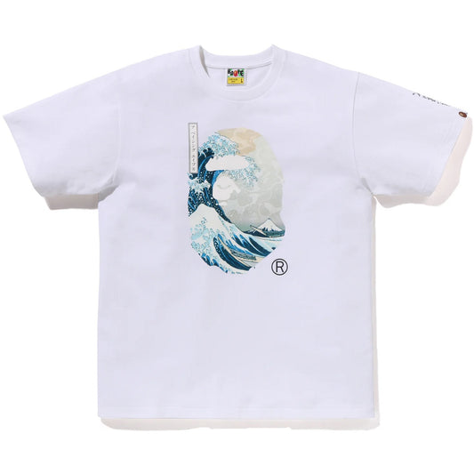 A BATHING APE BAPE UKIYO-E APE HEAD TEE #1 WHITE