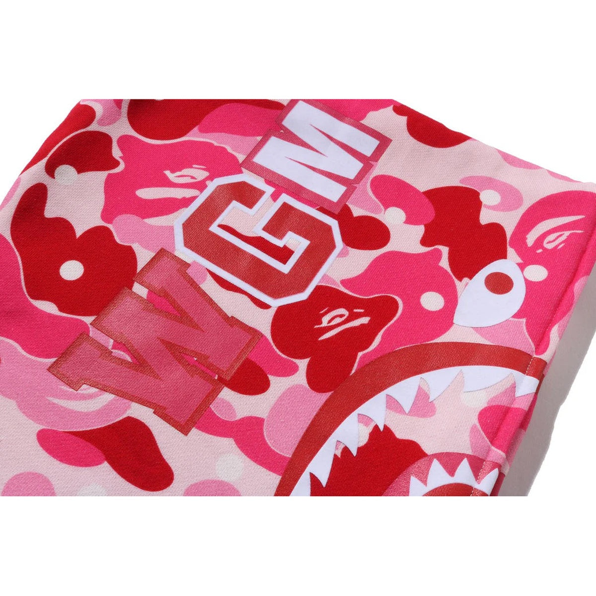 A BATHING APE BAPE ABC DOT SHARK FULL ZIP HOODIE PINK