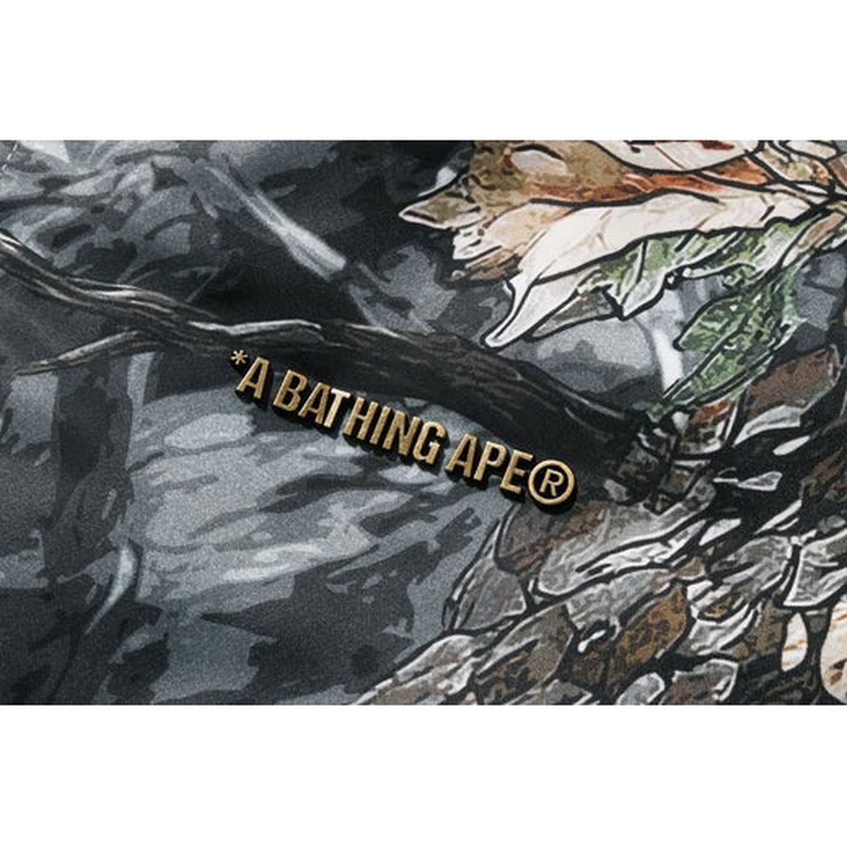 A BATHING APE BAPE TREE EDGE CAMO BOMBER JACKET BROWN