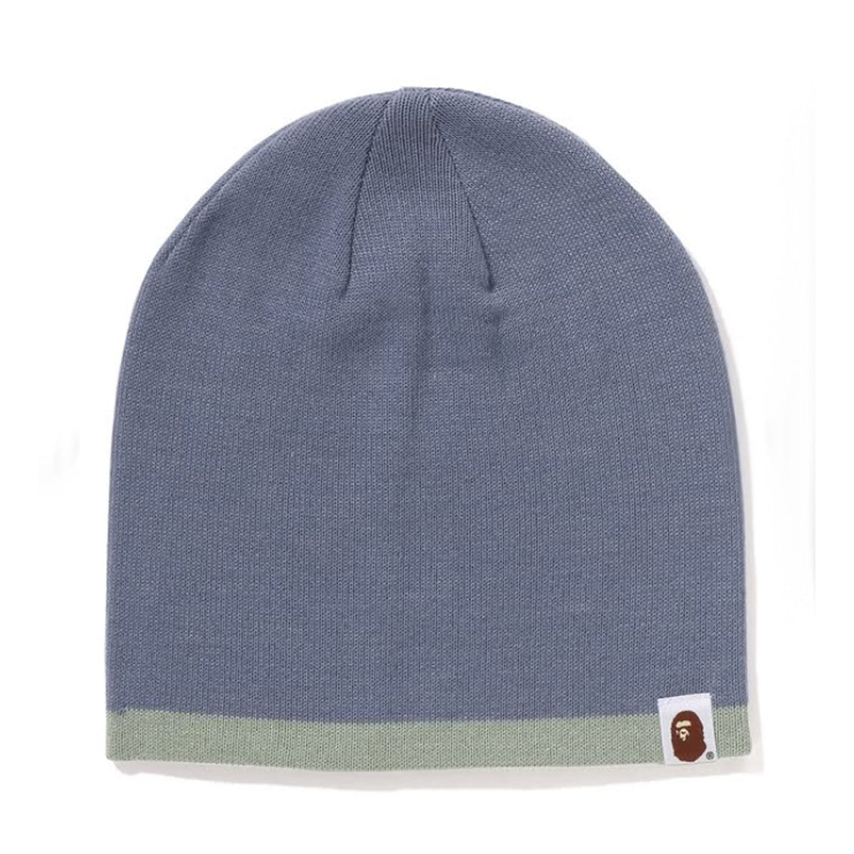 A BATHING APE BAPE MAD FACE KNIT CAP SAX