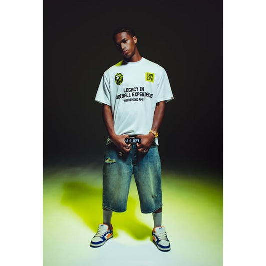 A BATHING APE BAPE CR7 LIFE RELAXED FIT JERSEY WHITE