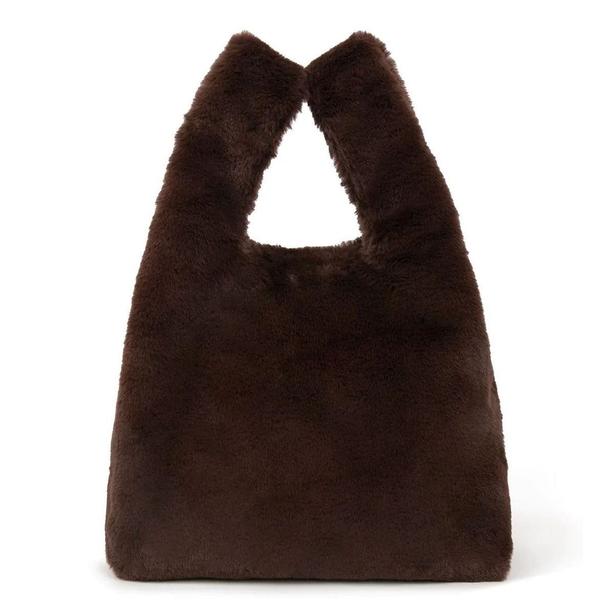 A BATHING APE BAPE BABY MILO STORE BABY MILO FUR TOTE BAG BROWN