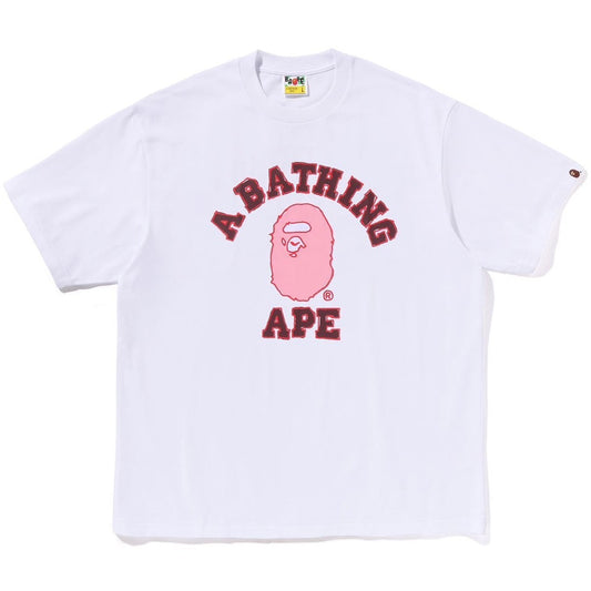 A BATHING APE BAPE HAND DRAWN COLLEGE RELAXED TEE WHITE