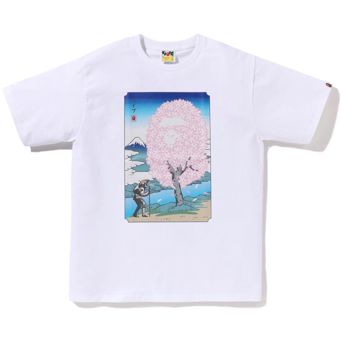 A BATHING APE BAPE JAPAN SAKURA TEE WHITE