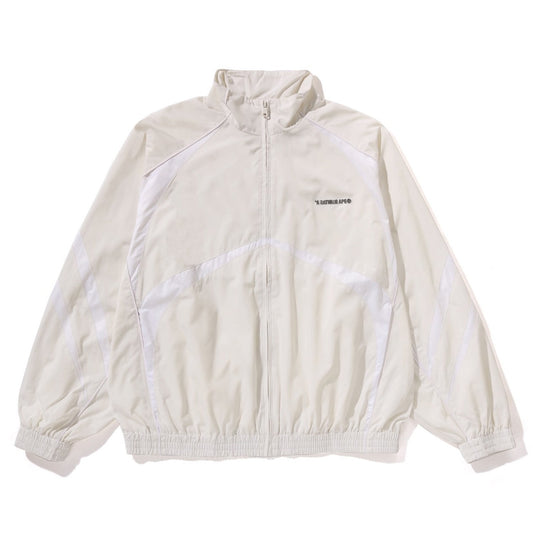 A BATHING APE BAPE LINE CAMO METAL LOGO TRACK JACKET IVORY