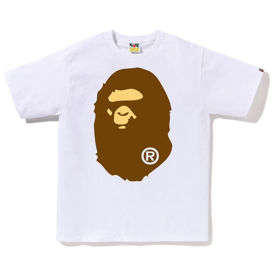 A BATHING APE BAPE BIG APE HEAD TEE WHITE